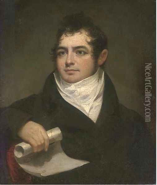 Portrait of a gentleman 3 Oil Painting - John James Masquerier