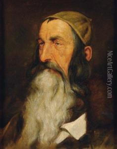 Portrait D'un Juif Du Caucase Oil Painting - Max Sandor-Dushnitz