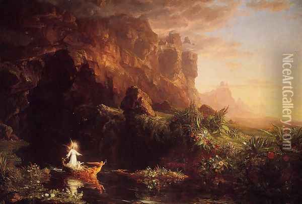 The Voyage of Life: Childhood Oil Painting - Thomas Cole