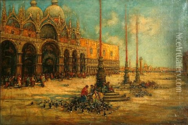 Facade Of San Marco, Venice, Italy Oil Painting - Nicholas Briganti
