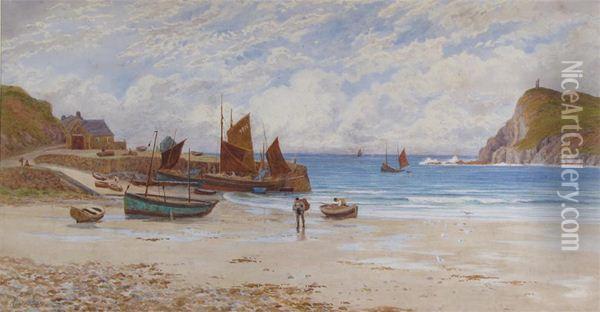 Erin, Isle Of Man Oil Painting - Henry John Dobson