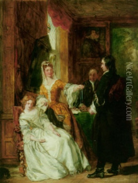 The Love Token Oil Painting - William Powell Frith