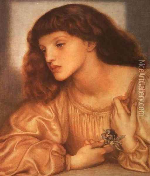 May Morris I Oil Painting - Dante Gabriel Rossetti