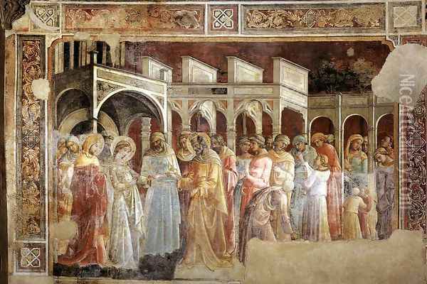 Marriage of the Virgin 1420-24 Oil Painting - Lorenzo Monaco