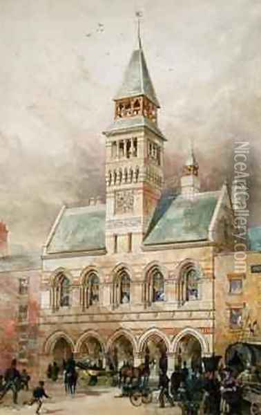 Civic Building Oil Painting - Edward William Godwin