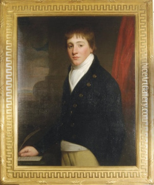 Portrait Of A Boy Oil Painting - Sir John Hoppner