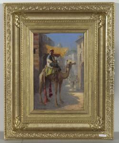 Beduine Mit Kamel. Oil Painting - Tony Binder