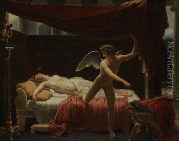 L'amour Et Psyche Oil Painting - Francois Edouard Picot