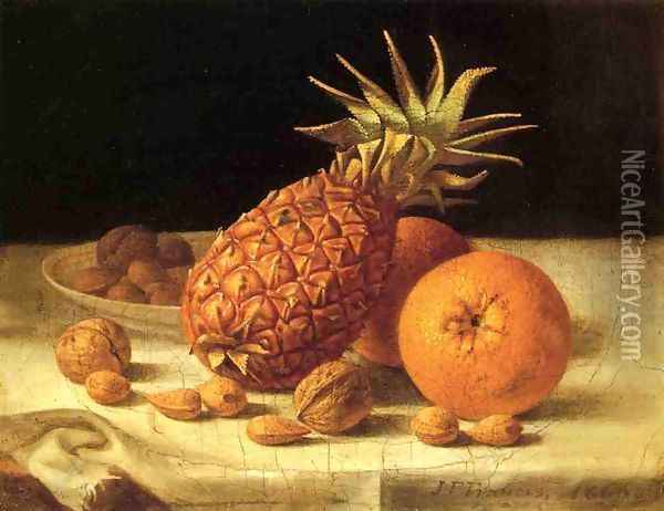 Oranges and Pineapple Oil Painting - John Defett Francis