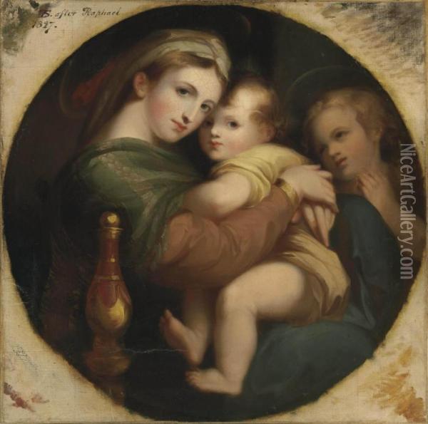 'the Madonna Of The Chair' Oil Painting - Thomas Sully