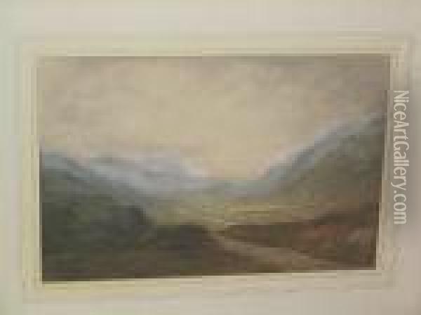 Moor Of Rannoch, Ben Nevis In Distance Oil Painting - Waller Hugh Paton