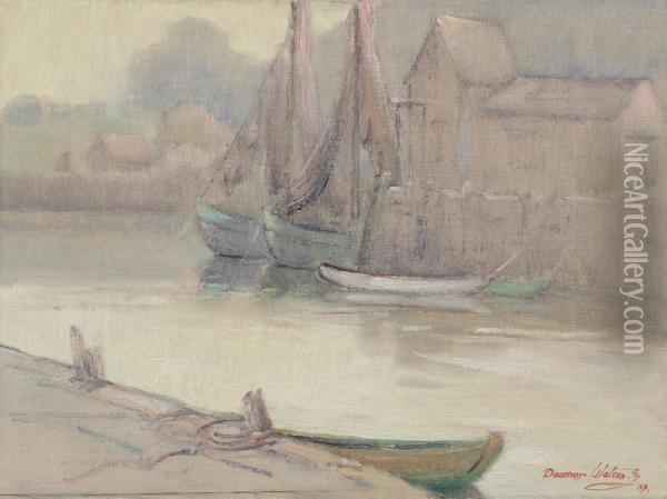 Harbor Scene Oil Painting - Dawson Dawson-Watson