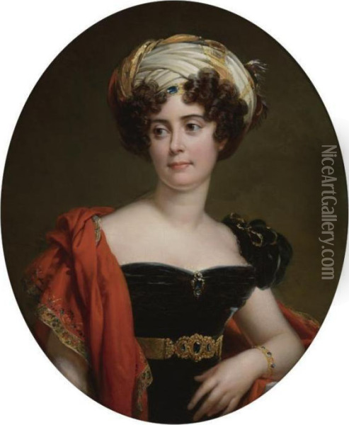 Portrait Of Blanche-josephine Le Bascle D'argenteuil, Duchesse De Maille (1787-1851) Oil Painting - Baron Francois Gerard