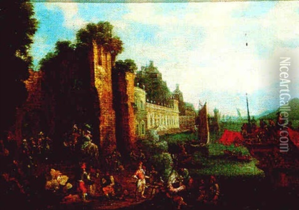 Scene Portuaire Oil Painting - Pieter Bout