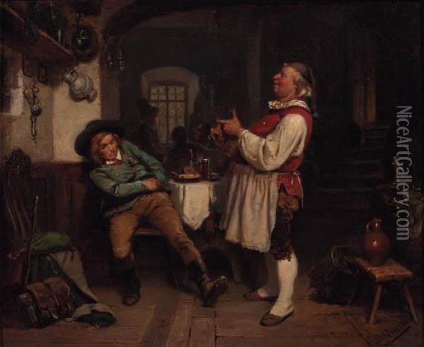A High Bill Oil Painting - Benjamin I Vautier