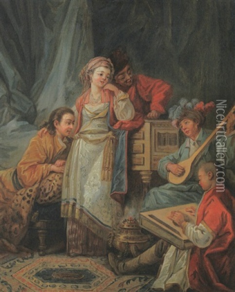 Le Concert Russe Oil Painting - Jean-Baptiste Leprince