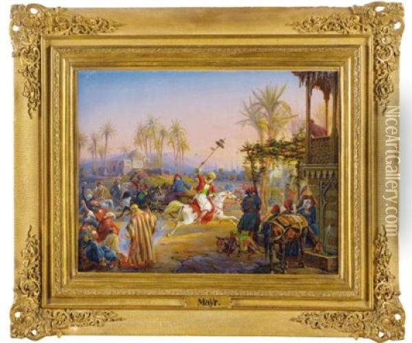 Depart De La Fantasia Oil Painting - Heinrich Von Mayr