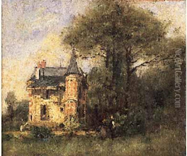 Le Jardinier Du Chateau Oil Painting - Paul Trouillebert