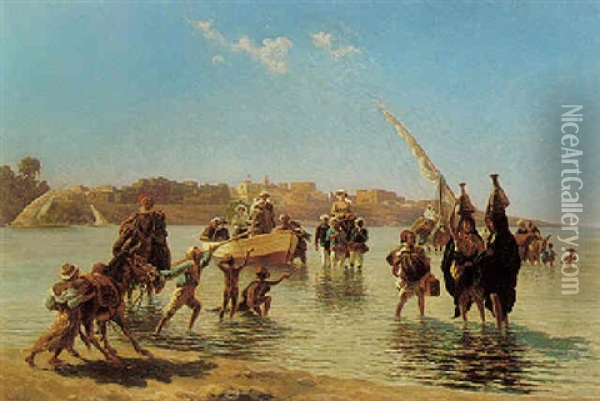 Near Luxor, Upper Egypt Oil Painting - Paul Rudolf Linke
