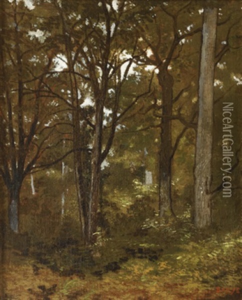 Foret De Fontainebleau Oil Painting - Antoine-louis Barye