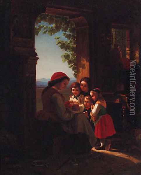 The New Arrival Oil Painting - Italian School