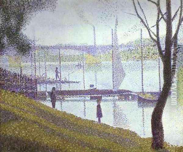 The Bridge at Courbevoie Oil Painting - Georges Seurat
