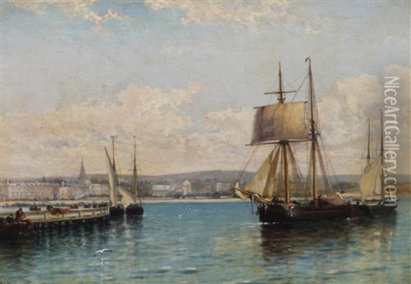 A Summer's Morning - Weymouth Bay Oil Painting - Arthur Joseph Meadows
