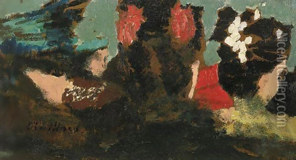 Au Theatre De L'Oeuvre Oil Painting - Jean-Edouard Vuillard