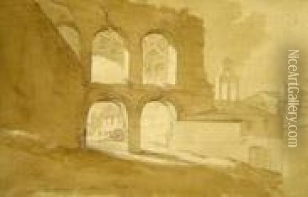 Il Tempio Della Pace A Roma Oil Painting - John Christian Schetky
