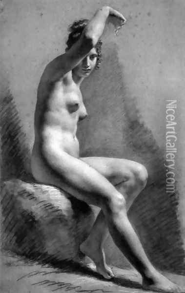 Female Nude Raising Her Arm2 Oil Painting - Pierre-Paul Prud'hon