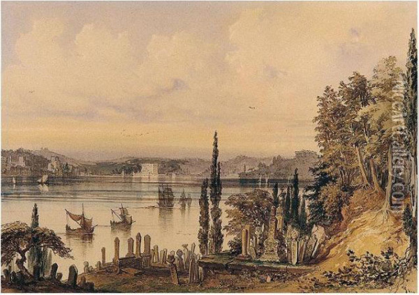 The Golden Horn, Constantinople Oil Painting - Amadeo Preziosi