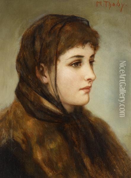 Portrait Of A Young Woman Oil Painting - Max Thedy