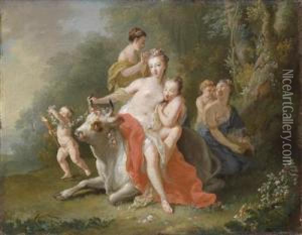 The Rape Of Europa Oil Painting - Johann Heinrich The Elder Tischbein
