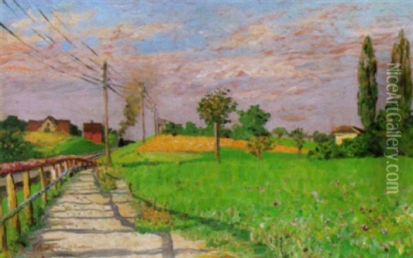 Sommer In Reutlingen Oil Painting - Eugen Ankelen