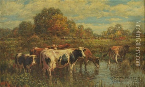 A Day In October Oil Painting - George Arthur Hays