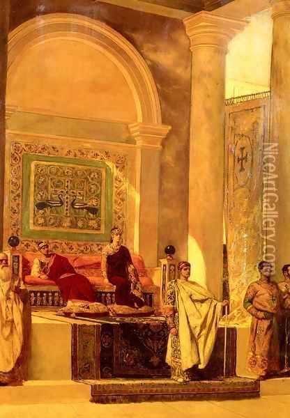 The Throne Room In Byzantium Oil Painting - Benjamin Jean Joseph Constant