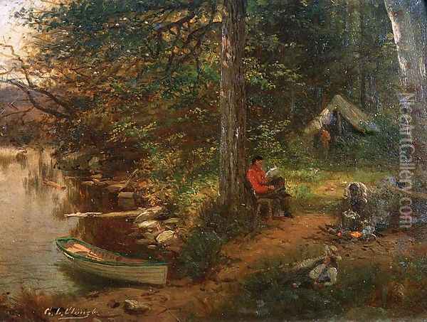 Camping Out in the Adirondacks Oil Painting - George Lafayette Clough