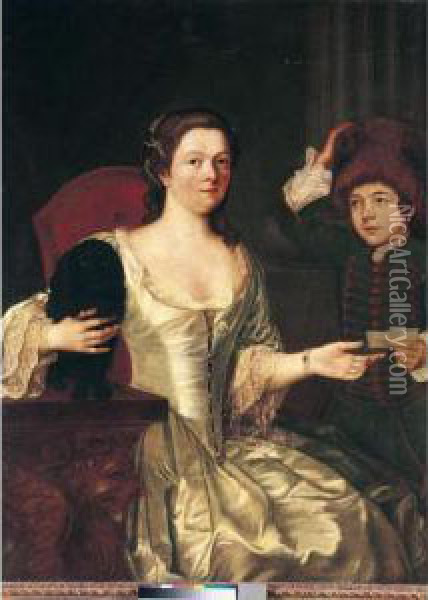 Portrait Of A Lady Oil Painting - Frans Van Der Mijn