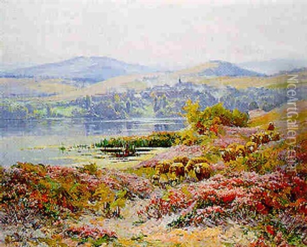Au Bord Du Lac Oil Painting - Edouard Pail