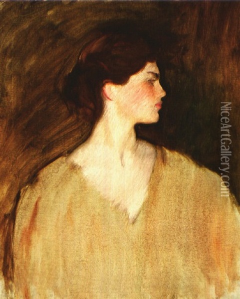 Portrait Of Miss Sally Fairchild Oil Painting - John Singer Sargent
