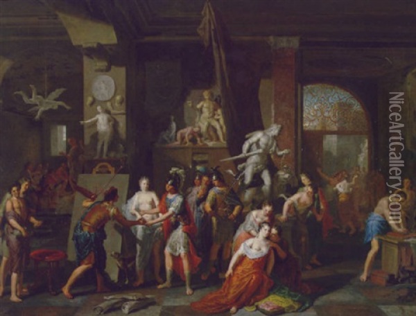 Alexander Making A Gift Of Campaspe To Apelles Oil Painting - Gerard Hoet the Elder