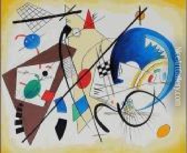 Throughgoing Line Oil Painting - Wassily Kandinsky
