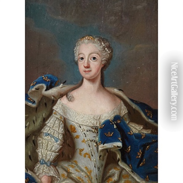 Portratt Av Drottning Lovisa Ulrika Oil Painting - Ulrika (Ulla Fredrica) Pasch