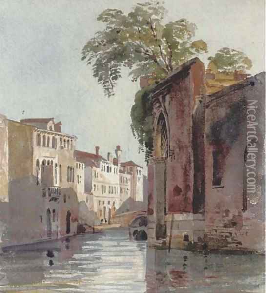 Near Campo dei Mori, Venice Oil Painting - Harriet Cheney