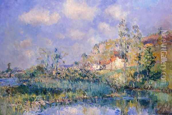 The Pond at Eysies Oil Painting - Albert Lebourg