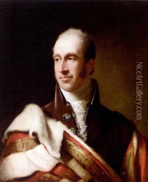 Portrait Of Edward Adolphus, 11th Duke Of Somerset Oil Painting - James Lonsdale