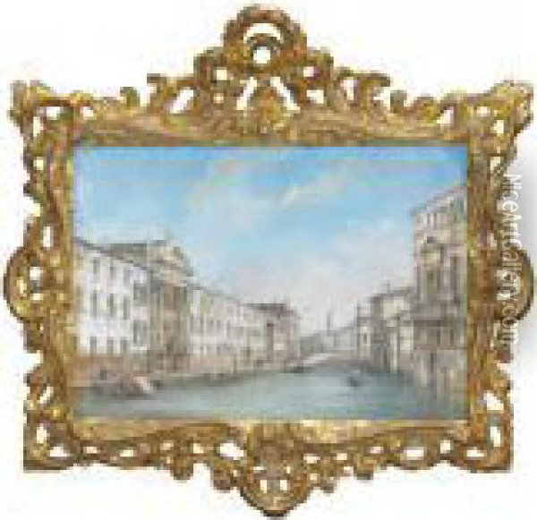 Venezia, Veduta Del Canal Grande Oil Painting - Giacomo Guardi