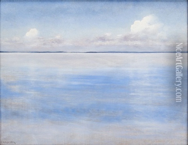 Hav Och Moln; Normandie Eller Bretagne Oil Painting - August Vilhelm Nikolaus Hagborg