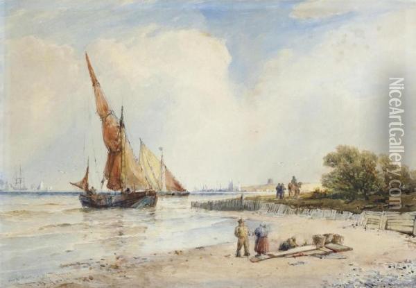 Near The Mouth Of The Thames Oil Painting - Thomas Bush Hardy