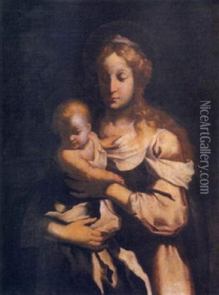 Madonna Con Bambino Oil Painting - Giovanni Battista Piazzetta